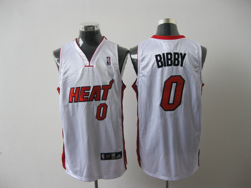 NBA Miami Heat 0 Mike Bibby Authentic White Jersey